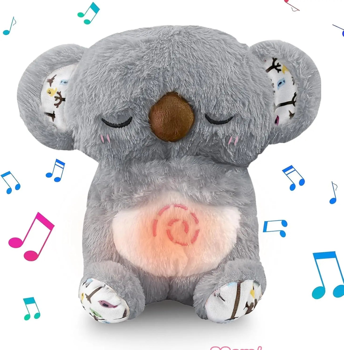 Baby Breathing Soothing Capybara Elephant Plush Doll Toy Sleeping Companion Music and Light Doll Sensory Plush Toy Soft Toy