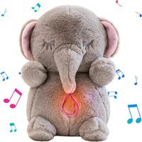 Baby Breathing Soothing Capybara Elephant Plush Doll Toy Sleeping Companion Music and Light Doll Sensory Plush Toy Soft Toy