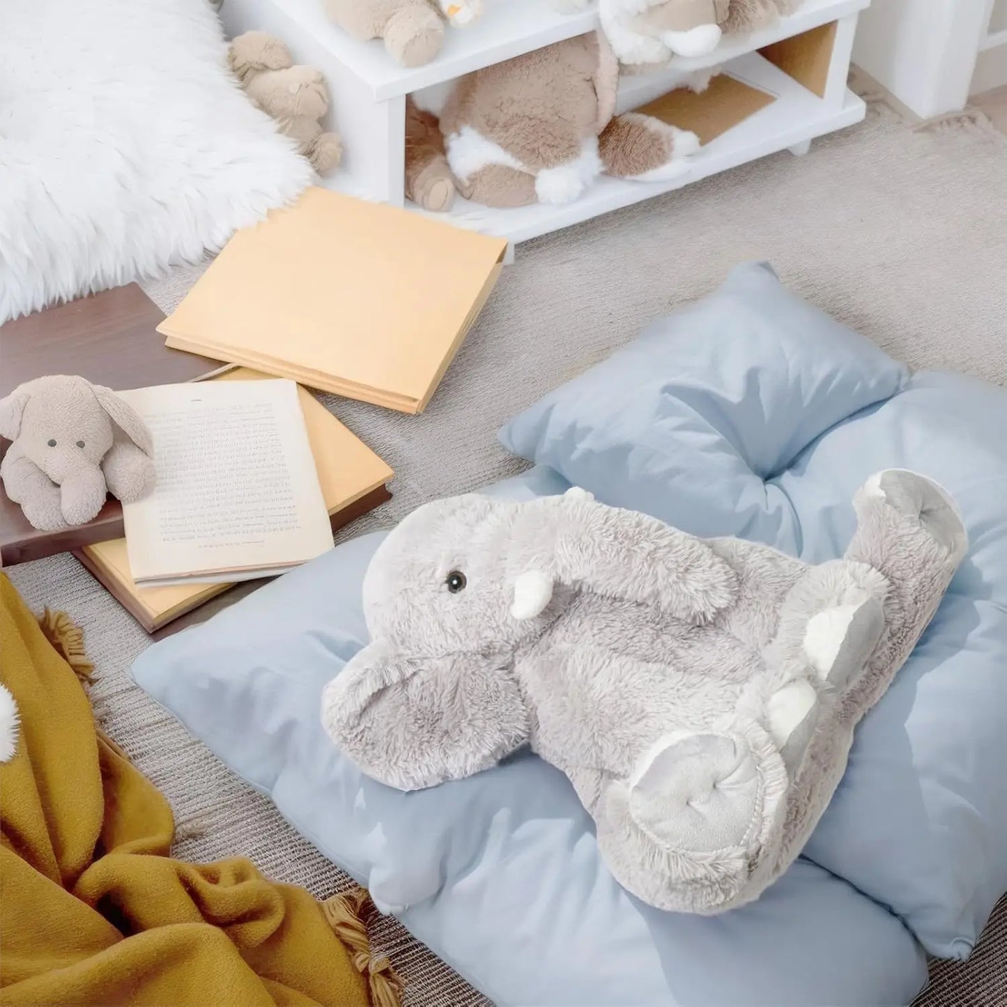 Baby Breathing Soothing Capybara Elephant Plush Doll Toy Sleeping Companion Music and Light Doll Sensory Plush Toy Soft Toy