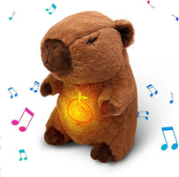 Baby Breathing Soothing Capybara Elephant Plush Doll Toy Sleeping Companion Music and Light Doll Sensory Plush Toy Soft Toy