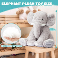 Baby Breathing Soothing Capybara Elephant Plush Doll Toy Sleeping Companion Music and Light Doll Sensory Plush Toy Soft Toy