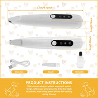 Pet Dog Paw Trimmer with LED Light Low Noise Shaver High-Speed Waterproof Dog Cat Hair Trimmer Clippers Cordless Grooming Tool