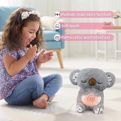Baby Breathing Soothing Capybara Elephant Plush Doll Toy Sleeping Companion Music and Light Doll Sensory Plush Toy Soft Toy