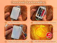 Baby Breathing Soothing Capybara Elephant Plush Doll Toy Sleeping Companion Music and Light Doll Sensory Plush Toy Soft Toy