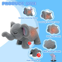 Baby Breathing Soothing Capybara Elephant Plush Doll Toy Sleeping Companion Music and Light Doll Sensory Plush Toy Soft Toy